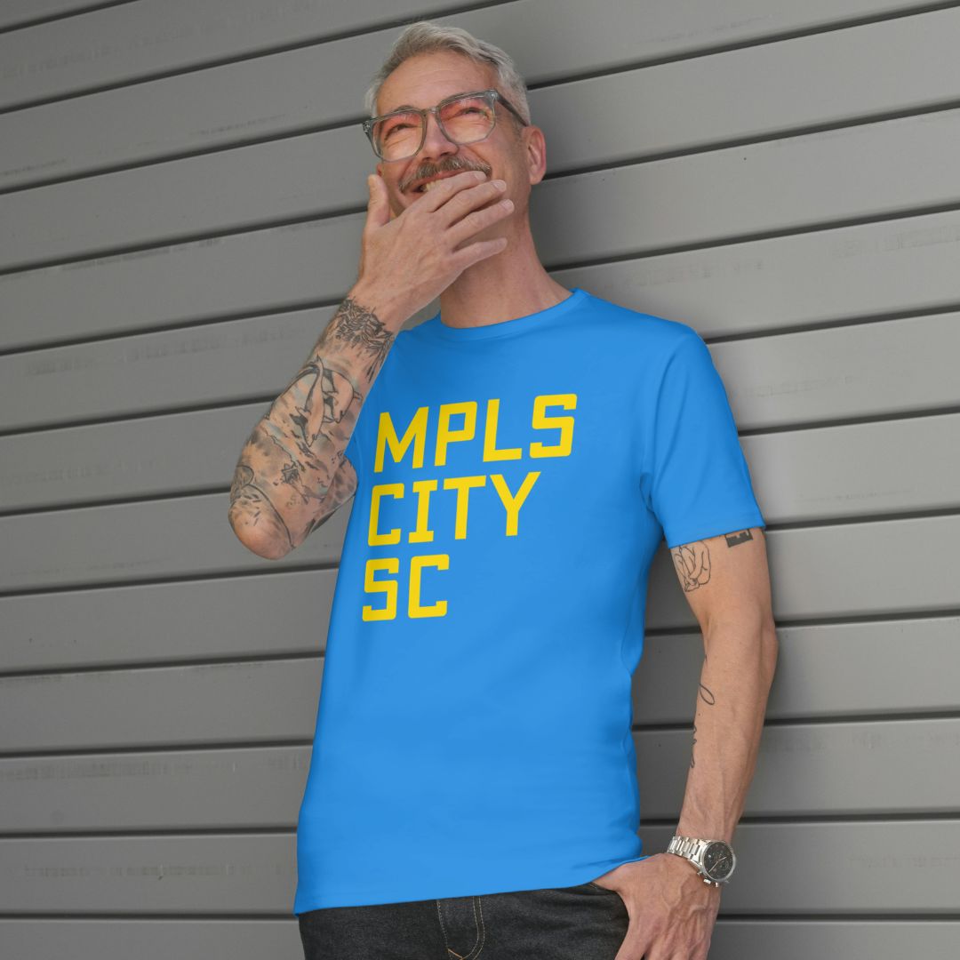 City Text Tee - Blue
