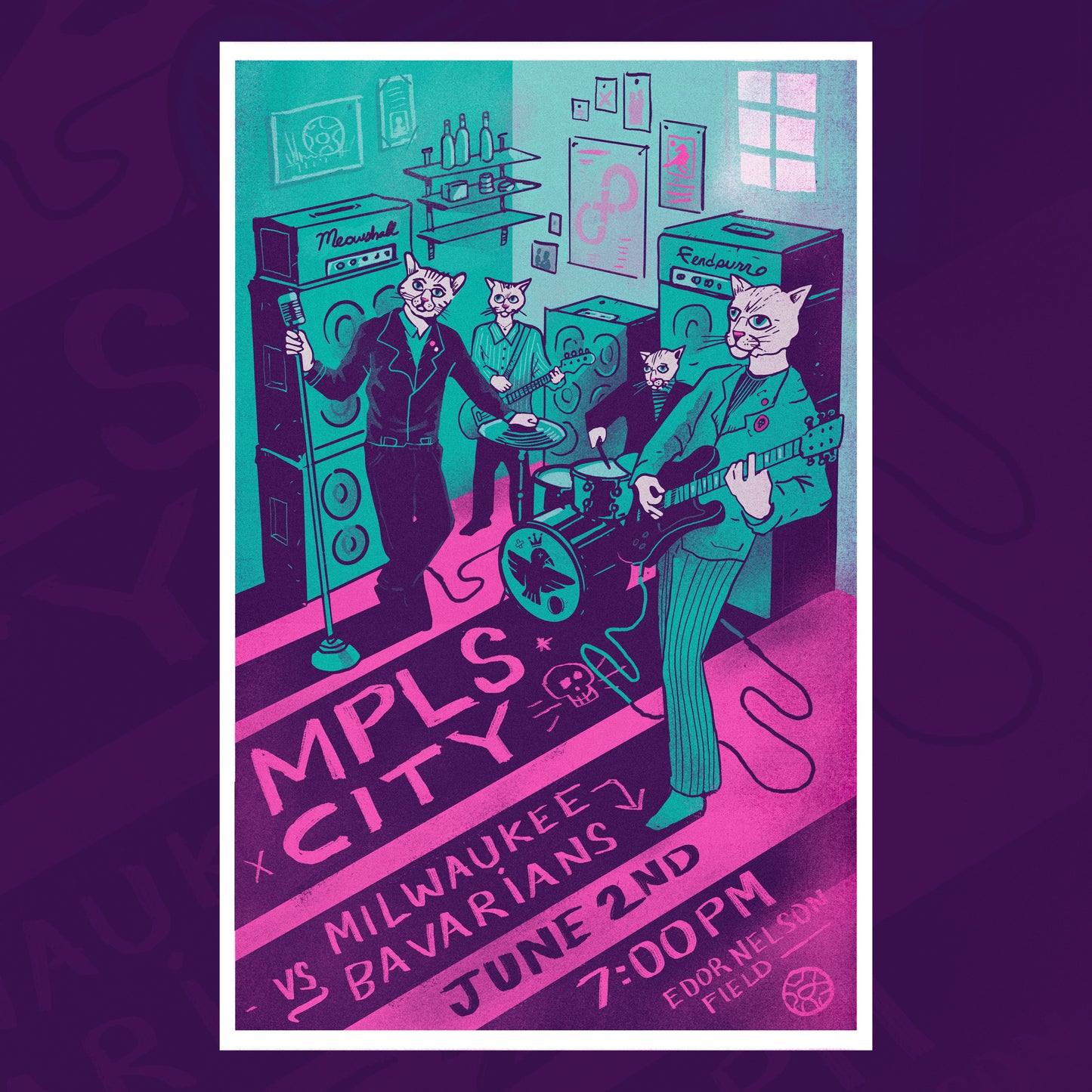 City vs Bavarians Match Poster